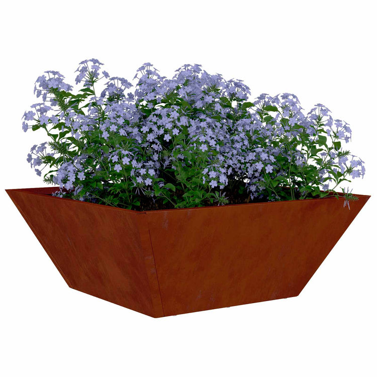 Vidaxl Gartenblumentopf 5 Stück rostig 40 x 40 x 15 cm Cortenstahl