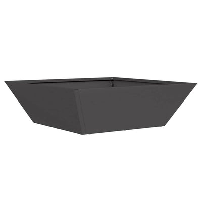Vidaxl Gartenblumentopf schwarz 50 x 50 x 15 cm kaltgewalzter Stahl
