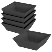 Vidaxxl Gartenblumentopf 5 Stück schwarz 50 x 50 x 15 cm kaltgewalzter Stahl - afbeelding 2