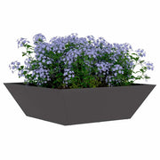 Vidaxxl Gartenblumentopf 5 Stück schwarz 50 x 50 x 15 cm kaltgewalzter Stahl - afbeelding 3