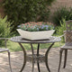 Vidaxl Gartenblumentopf weiß 50 x 50 x 15 cm kaltgewalzter Stahl