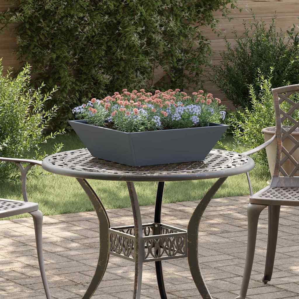 Vidaxl Gartenblumentopf 5 Stück Anthrazit 50 x 50 x 15 cm kaltgewalzter Stahl