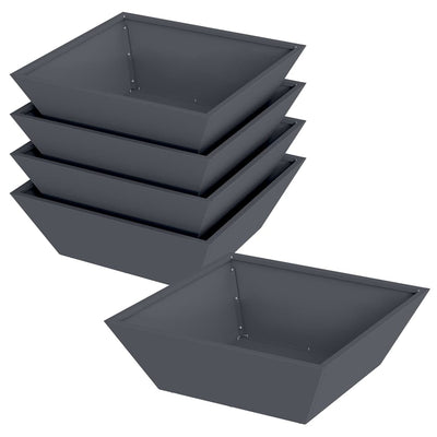 Vidaxl Gartenblumentopf 5 Stück Anthrazit 50 x 50 x 15 cm kaltgewalzter Stahl