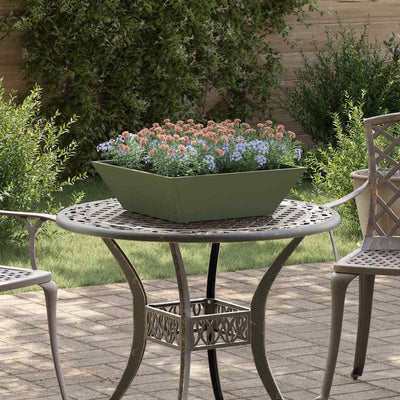 Vidaxl Gartenblumentopf 5 Stück olivgrün 50 x 50 x 15 cm