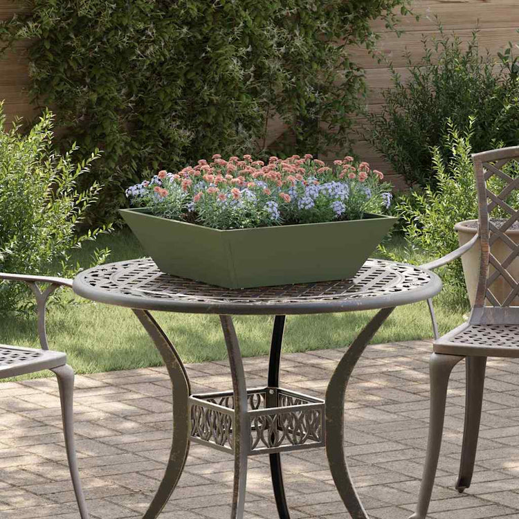 Vidaxl Gartenblumentopf 5 Stück olivgrün 50 x 50 x 15 cm