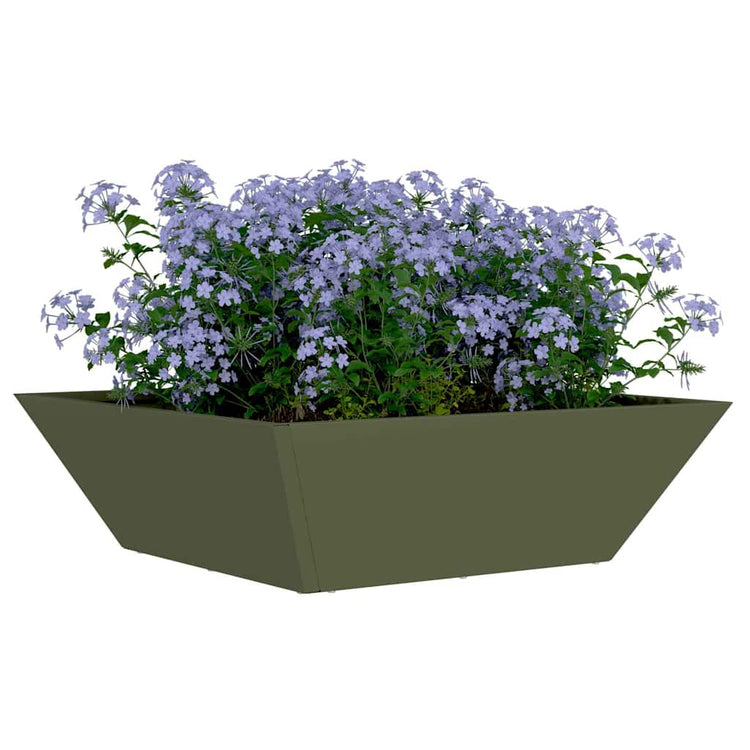 Vidaxl Gartenblumentopf 5 Stück olivgrün 50 x 50 x 15 cm