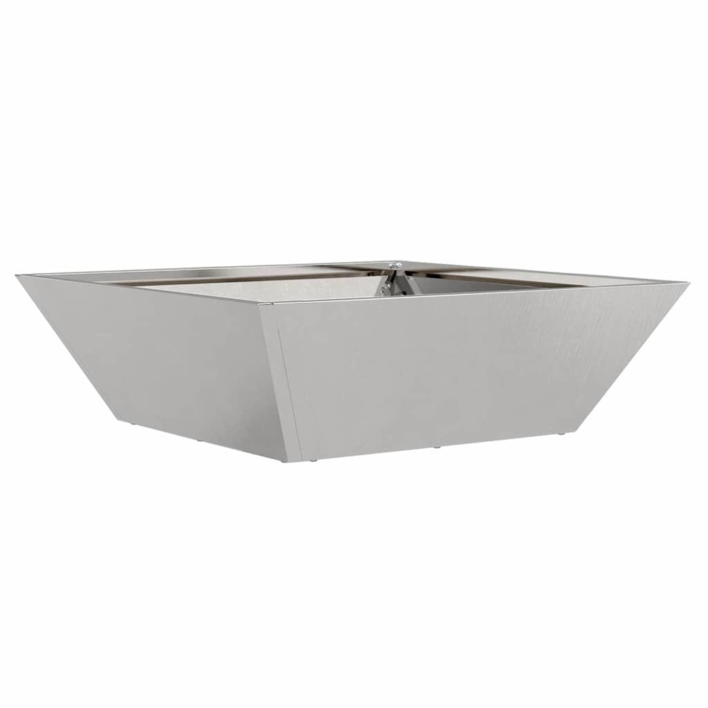 VidaXL Gartenblumentopf Silber 50 x 50 x 15 cm Edelstahl