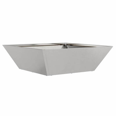 VidaXL Gartenblumentopf Silber 50 x 50 x 15 cm Edelstahl