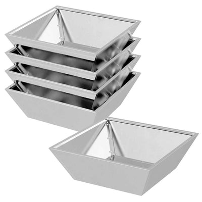 VidaXL Gartenblumentopf 5 Stk. Silber 50 x 50 x 15 cm Edelstahl