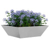 VidaXL Gartenblumentopf 5 Stk. Silber 50 x 50 x 15 cm Edelstahl