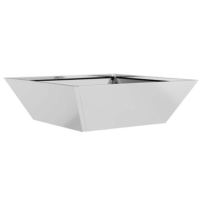 Vidaxl Gartenblumentopf Silber 50 x 50 x 15 cm verzinkter Stahl
