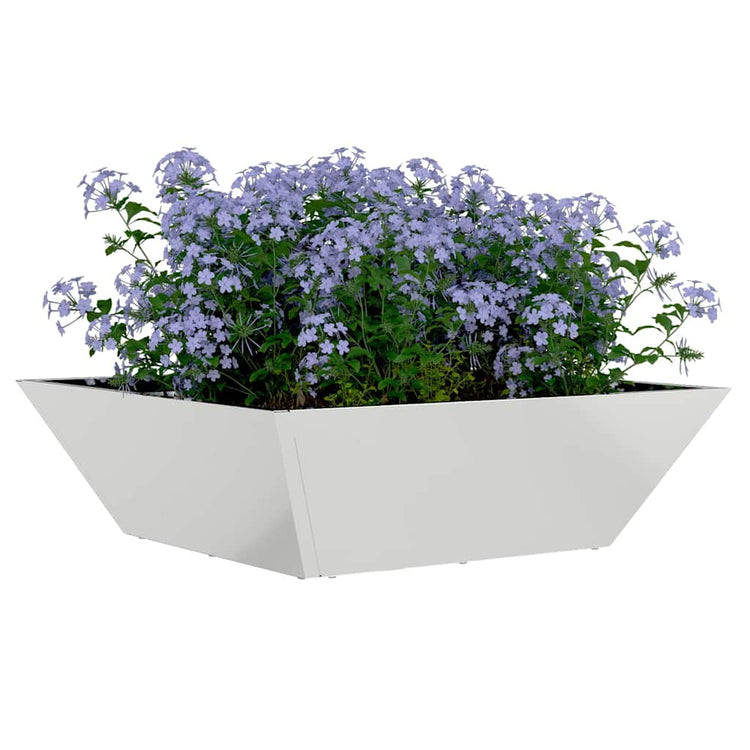 Vidaxl Gartenblumentopf 5 Stück Silber 50 x 50 x 15 cm verzinkter Stahl