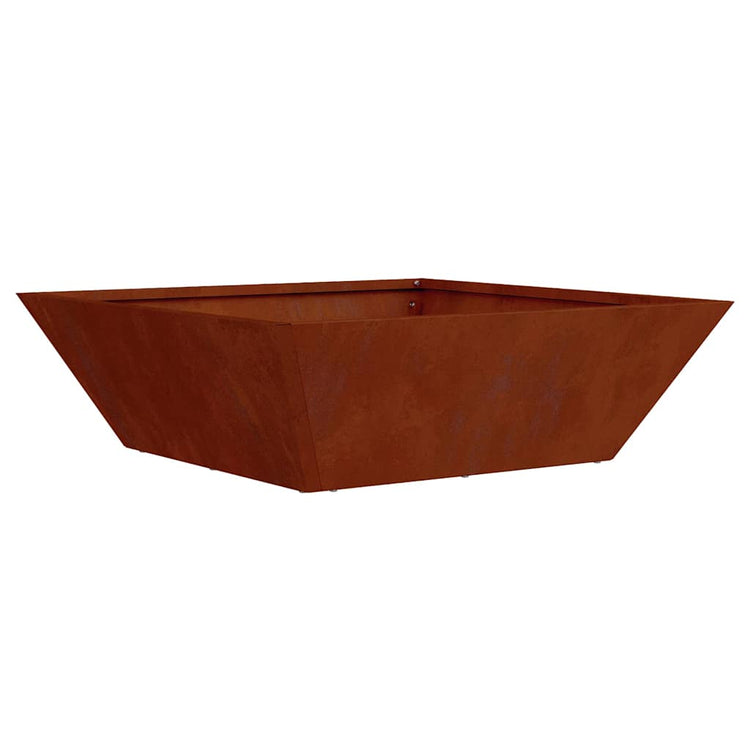 Vidaxl Gartenblumentopf rostig 50 x 50 x 15 cm Cortenstahl