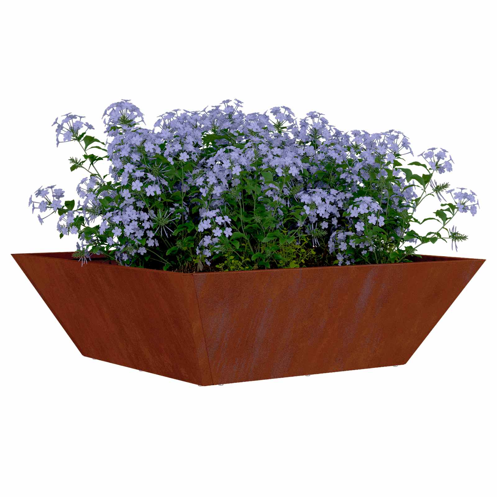 Vidaxl Gartenblumentopf rostig 50 x 50 x 15 cm Cortenstahl