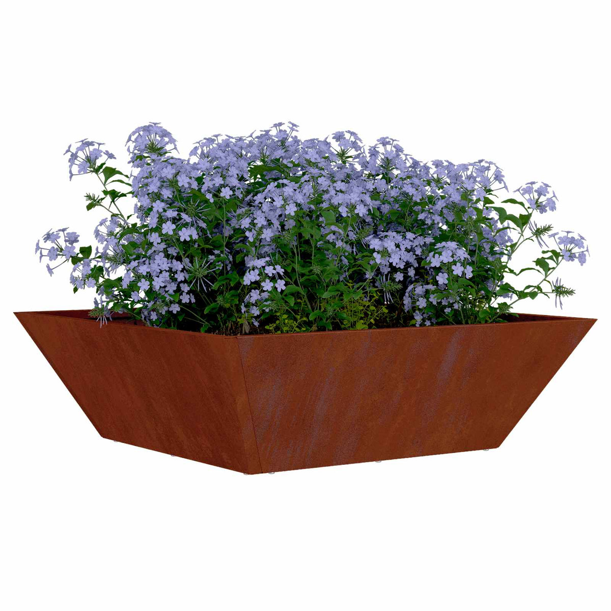 Vidaxl Gartenblumentopf 5 Stück rostig 50 x 50 x 15 cm Cortenstahl