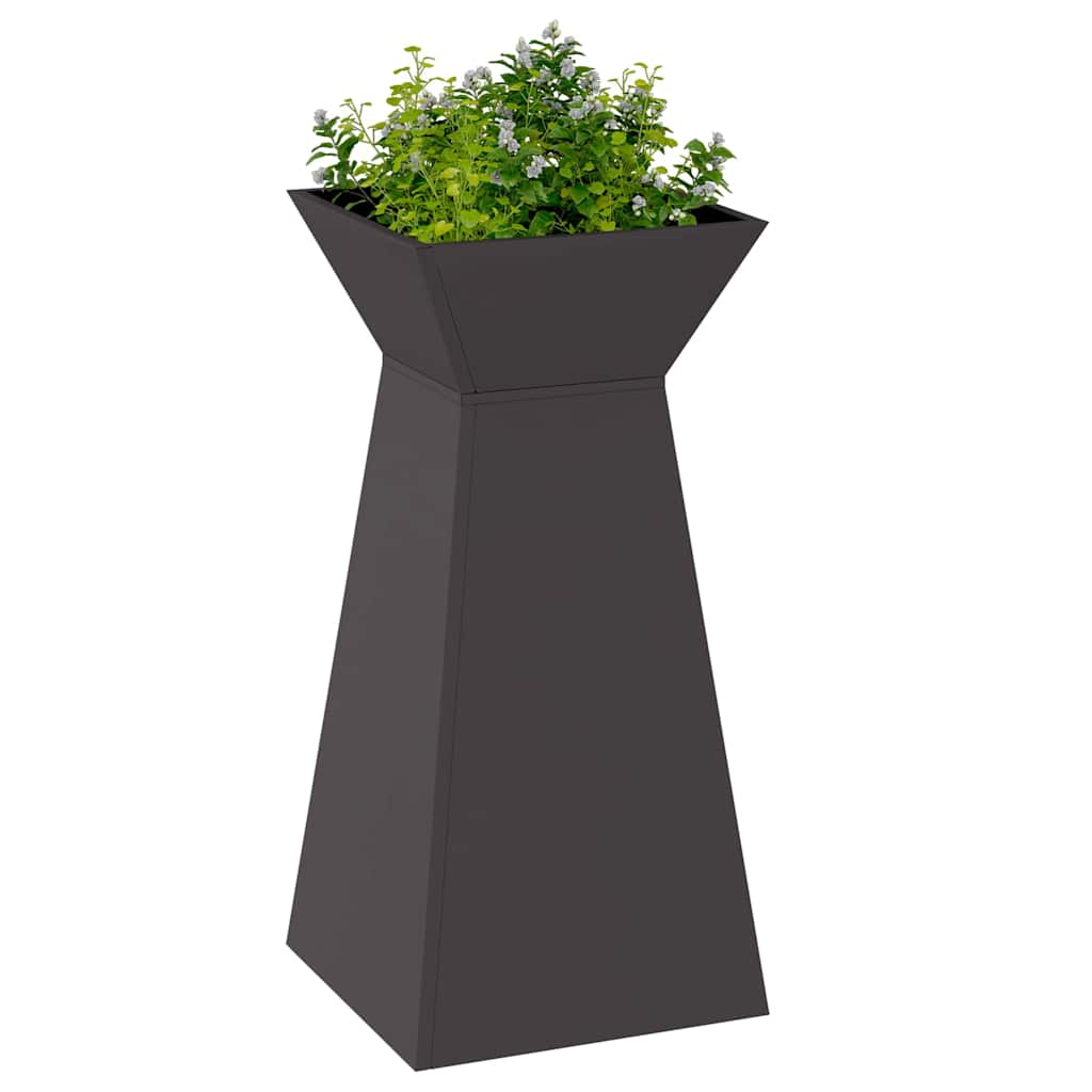 VidaXL Säulenpflanzgefäß 2 Stück schwarz 35 x 35 x 73 cm