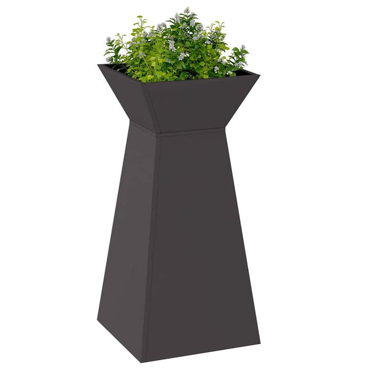 VidaXL Säulenpflanzgefäß 2 Stück schwarz 35 x 35 x 73 cm