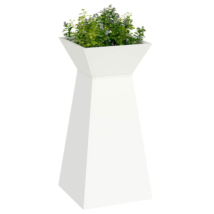 VidaXL Säulenpflanzgefäß weiß 35 x 35 x 73 cm
