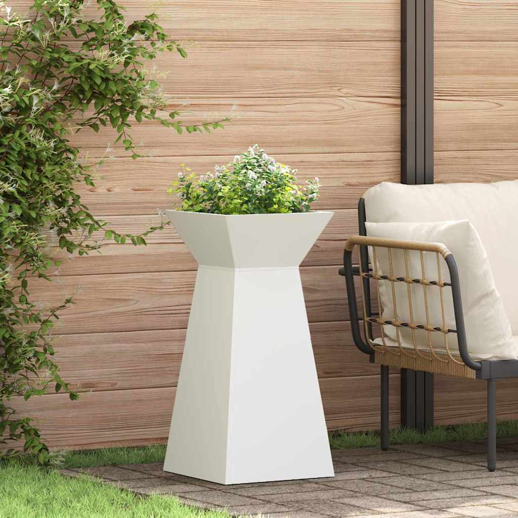 VidaXL Säulenpflanzgefäß 2 Stück weiß 35 x 35 x 73 cm
