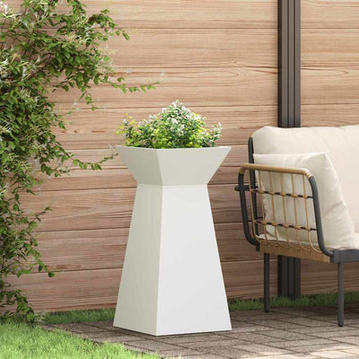 VidaXL Säulenpflanzgefäß 2 Stück weiß 35 x 35 x 73 cm