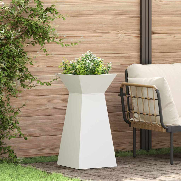 VidaXL Säulenpflanzgefäß 2 Stück weiß 35 x 35 x 73 cm