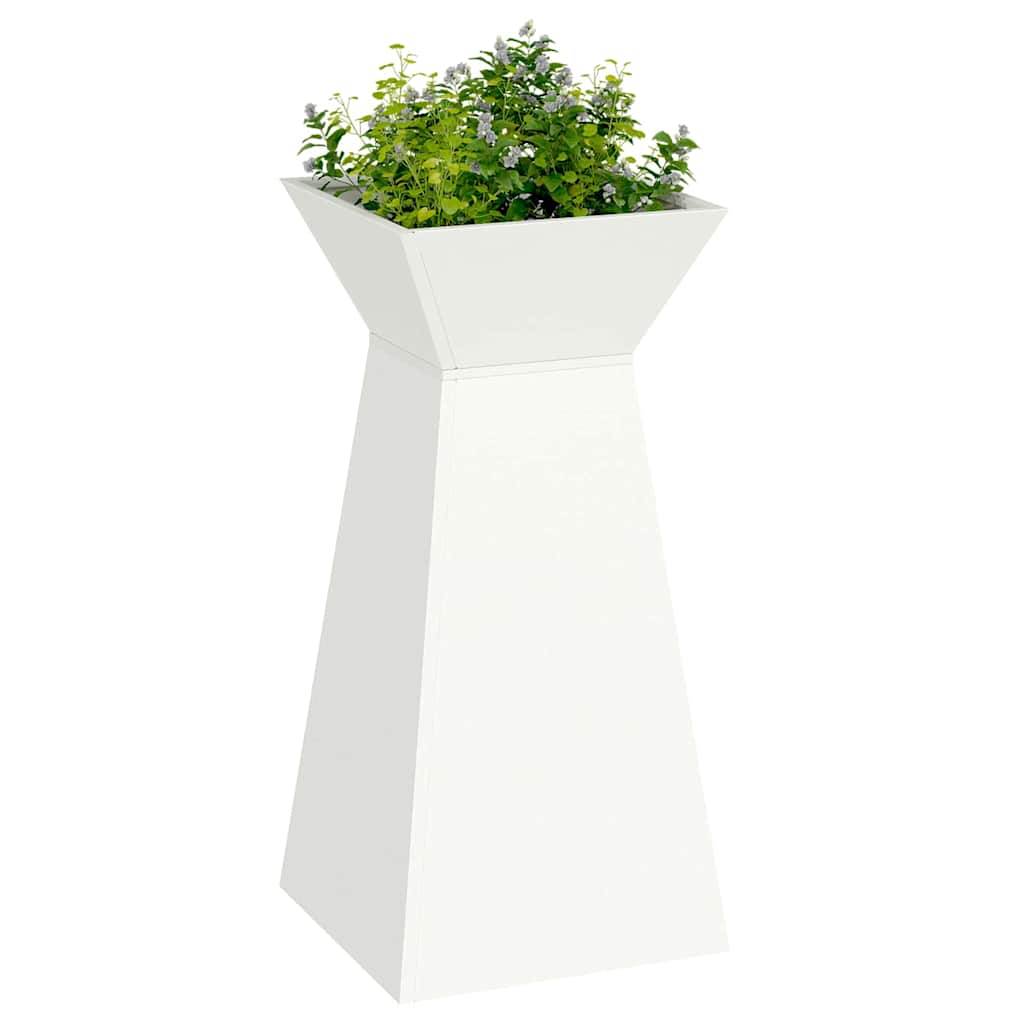 VidaXL Säulenpflanzgefäß 2 Stück weiß 35 x 35 x 73 cm