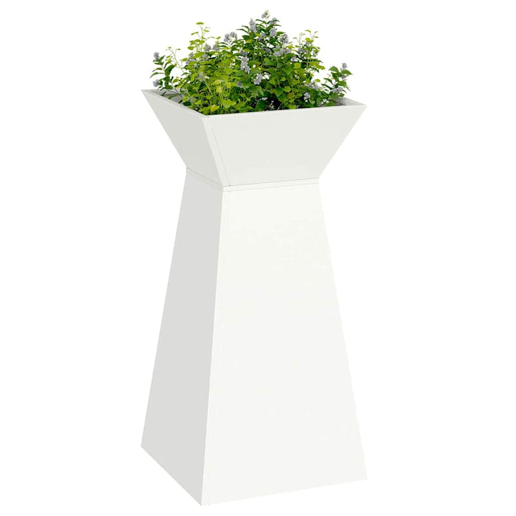 VidaXL Säulenpflanzgefäß 2 Stück weiß 35 x 35 x 73 cm