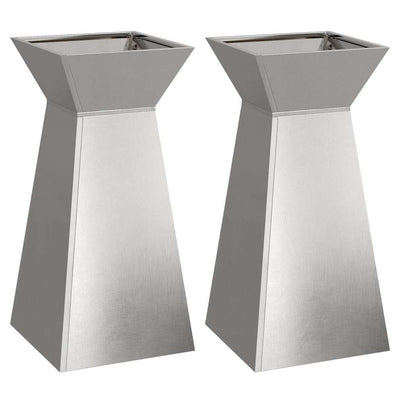 VidaXL Säulenpflanzgefäß 2 Stk. Silber 35 x 35 x 73 cm