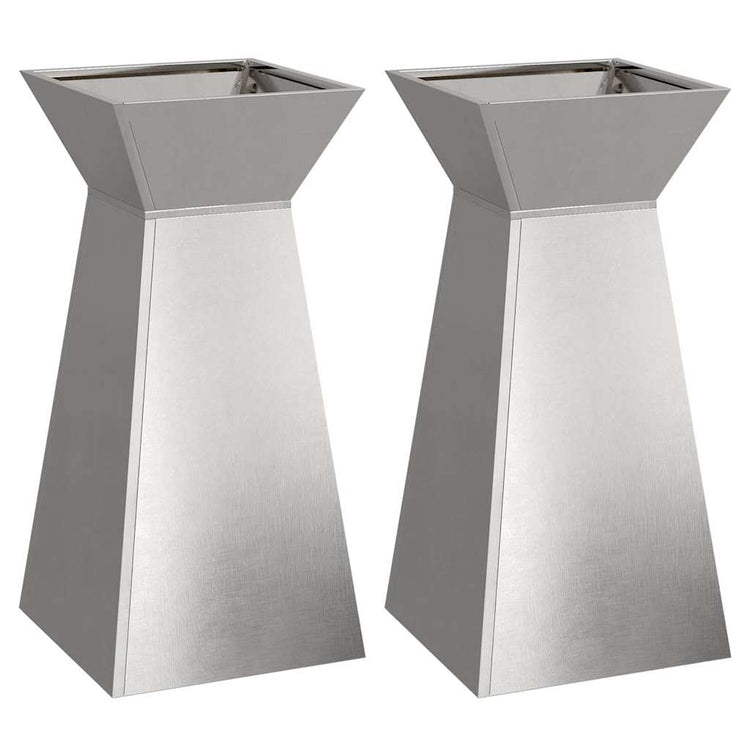 VidaXL Säulenpflanzgefäß 2 Stk. Silber 35 x 35 x 73 cm
