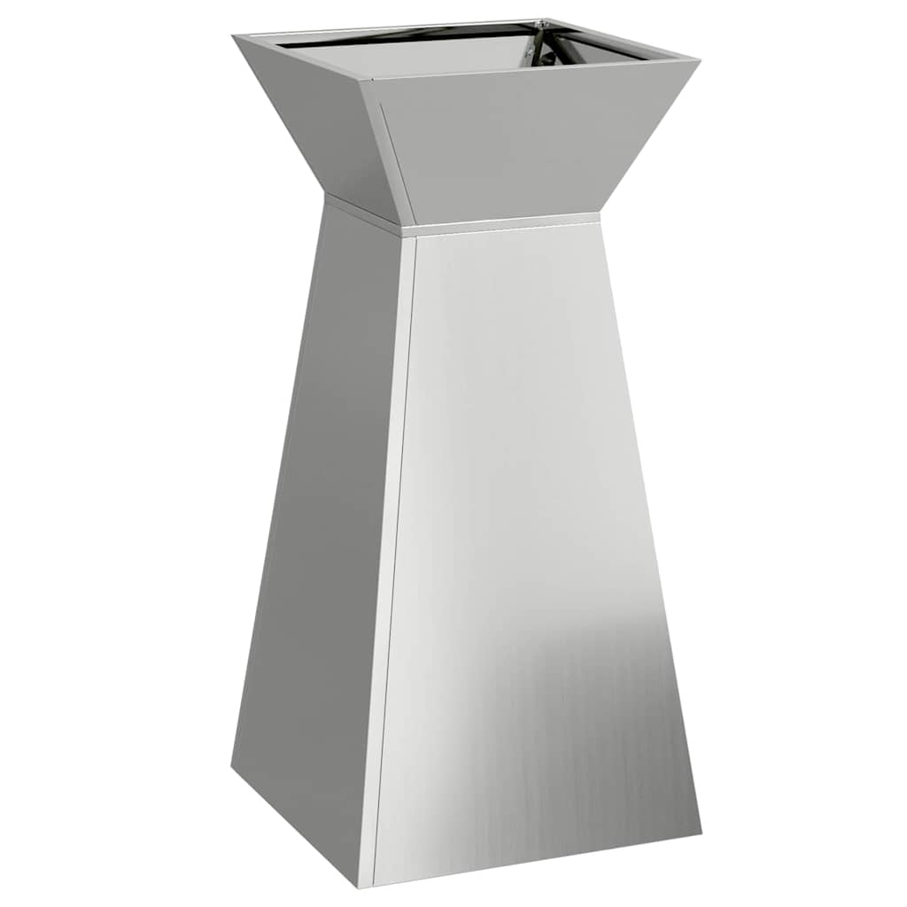 VidaXL Säulenpflanzgefäß Silber 35 x 35 x 73 cm