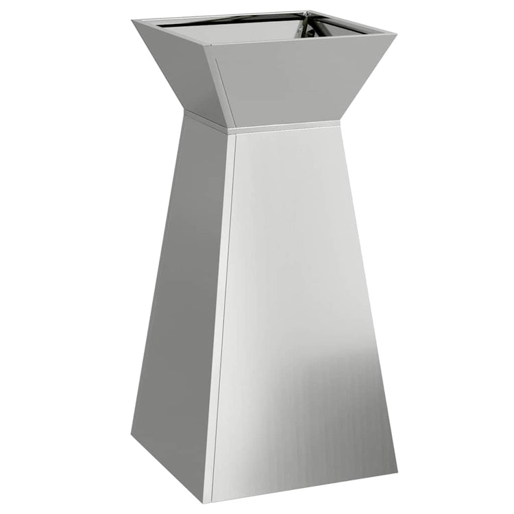 VidaXL Säulenpflanzgefäß Silber 35 x 35 x 73 cm
