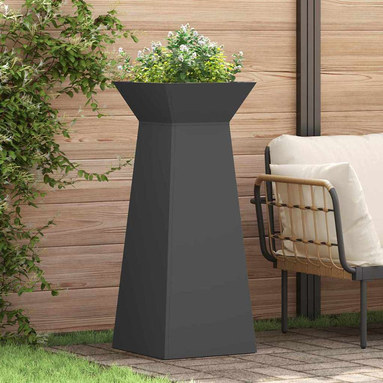 VidaXL Säulenpflanzgefäß 2 Stück schwarz 40 x 40 x 100 cm