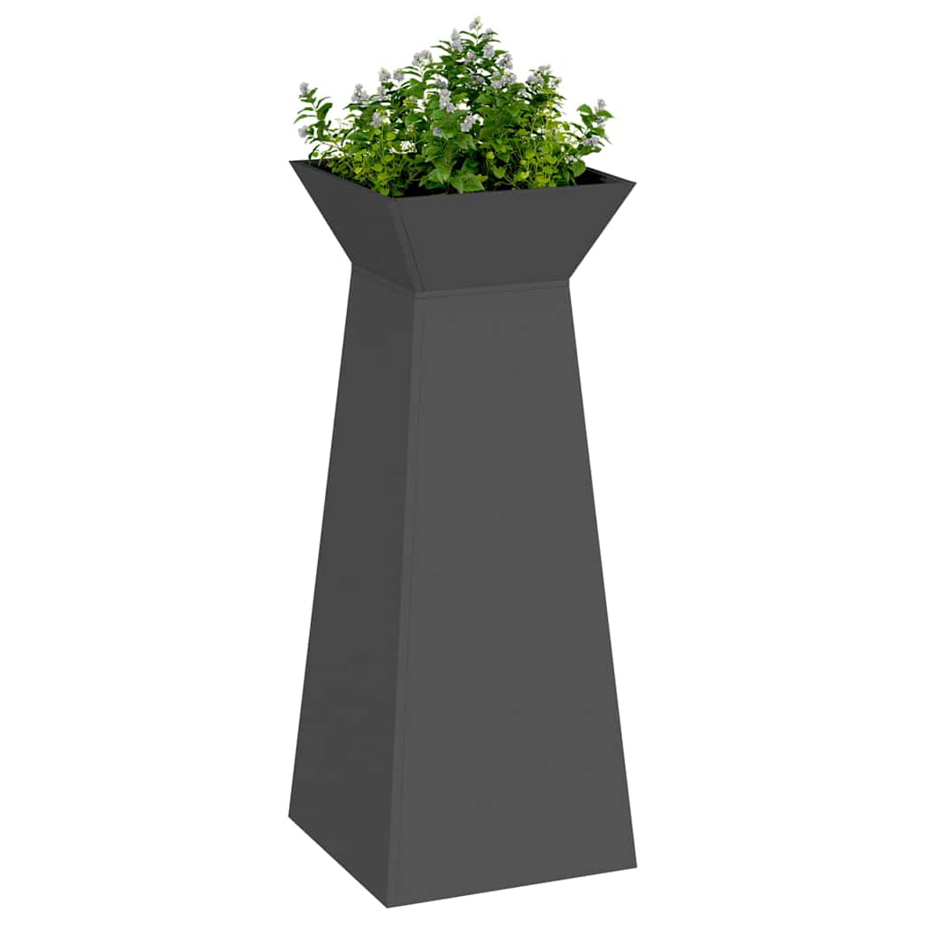 VidaXL Säulenpflanzgefäß 2 Stück schwarz 40 x 40 x 100 cm