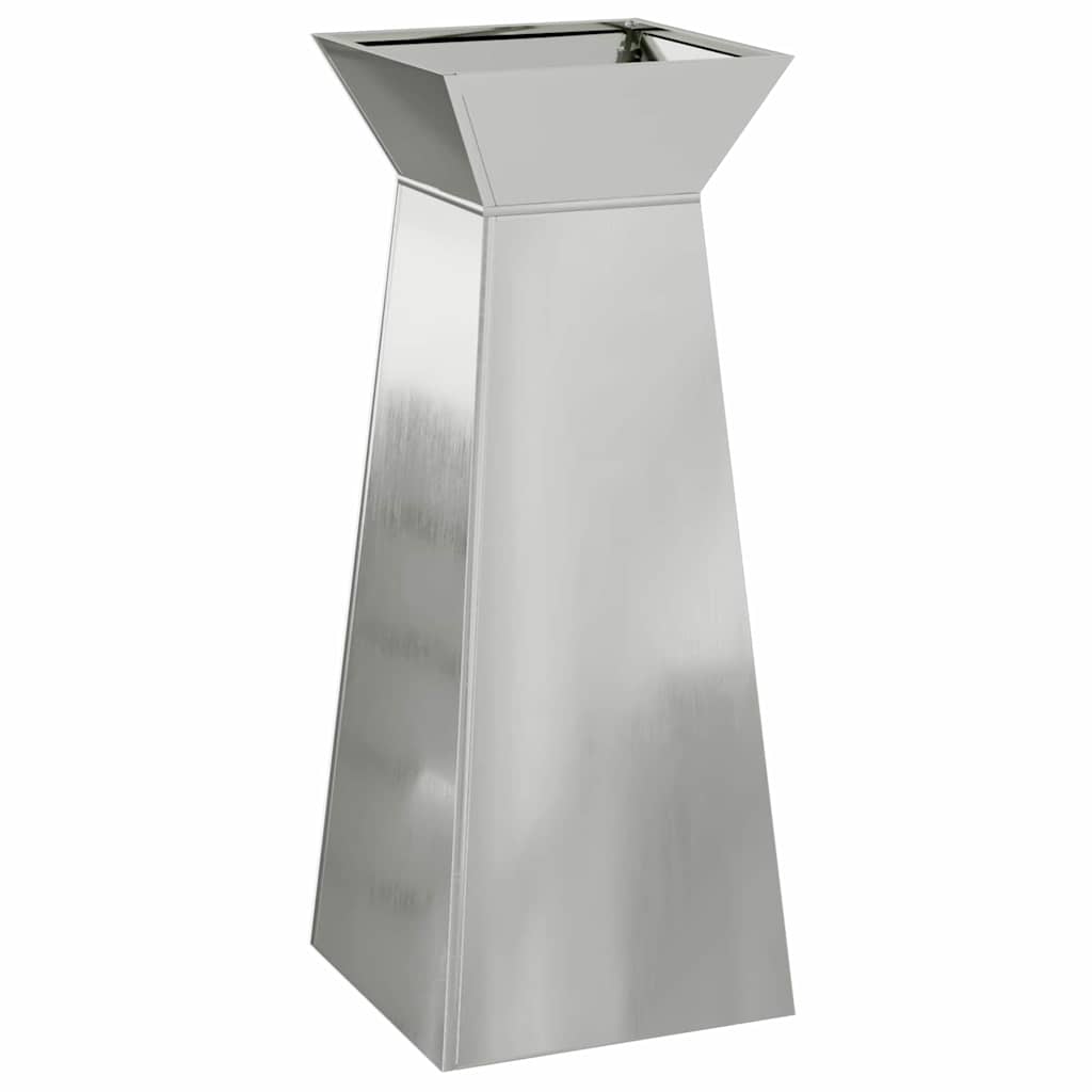 VidaXL Säulenpflanzgefäß Silber 40 x 40 x 100 cm