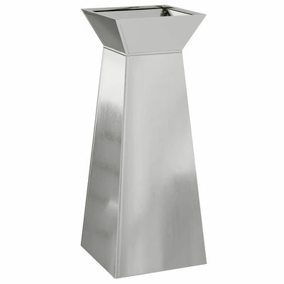 VidaXL Säulenpflanzgefäß Silber 40 x 40 x 100 cm