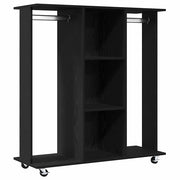 Vidaxxl-Kleiderschrank mit Rad, schwarze Eiche, 102 x 38 x 110 cm, fertiges Holz - afbeelding 2