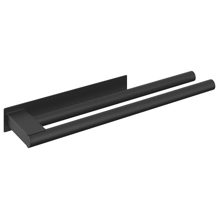Vidaxx Handtuchhalter schwarz 40 x 9 x 4 cm Edelstahl