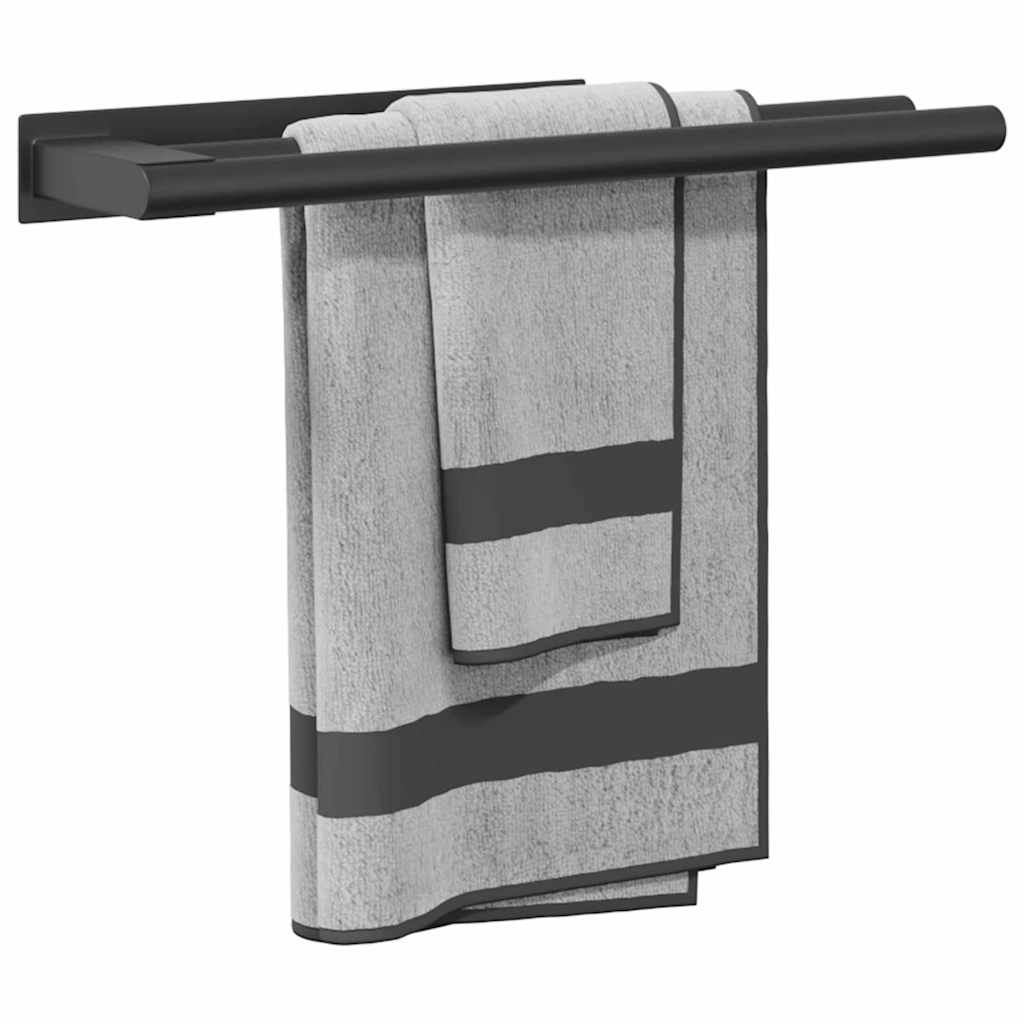 Vidaxx Handtuchhalter schwarz 40 x 9 x 4 cm Edelstahl