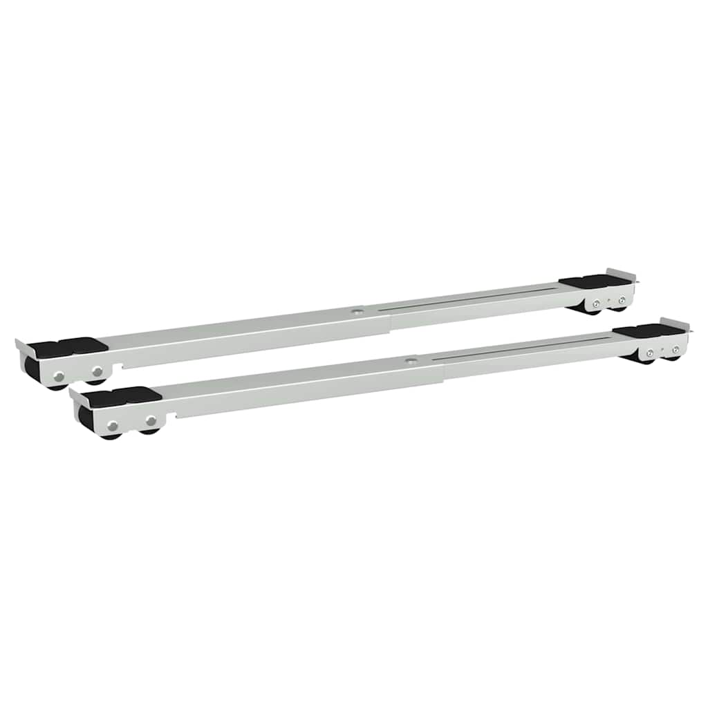 VidaXL Waschmaschinensockel 2 Stk. Silber 72 x 5 x 4,5 cm Edelstahl