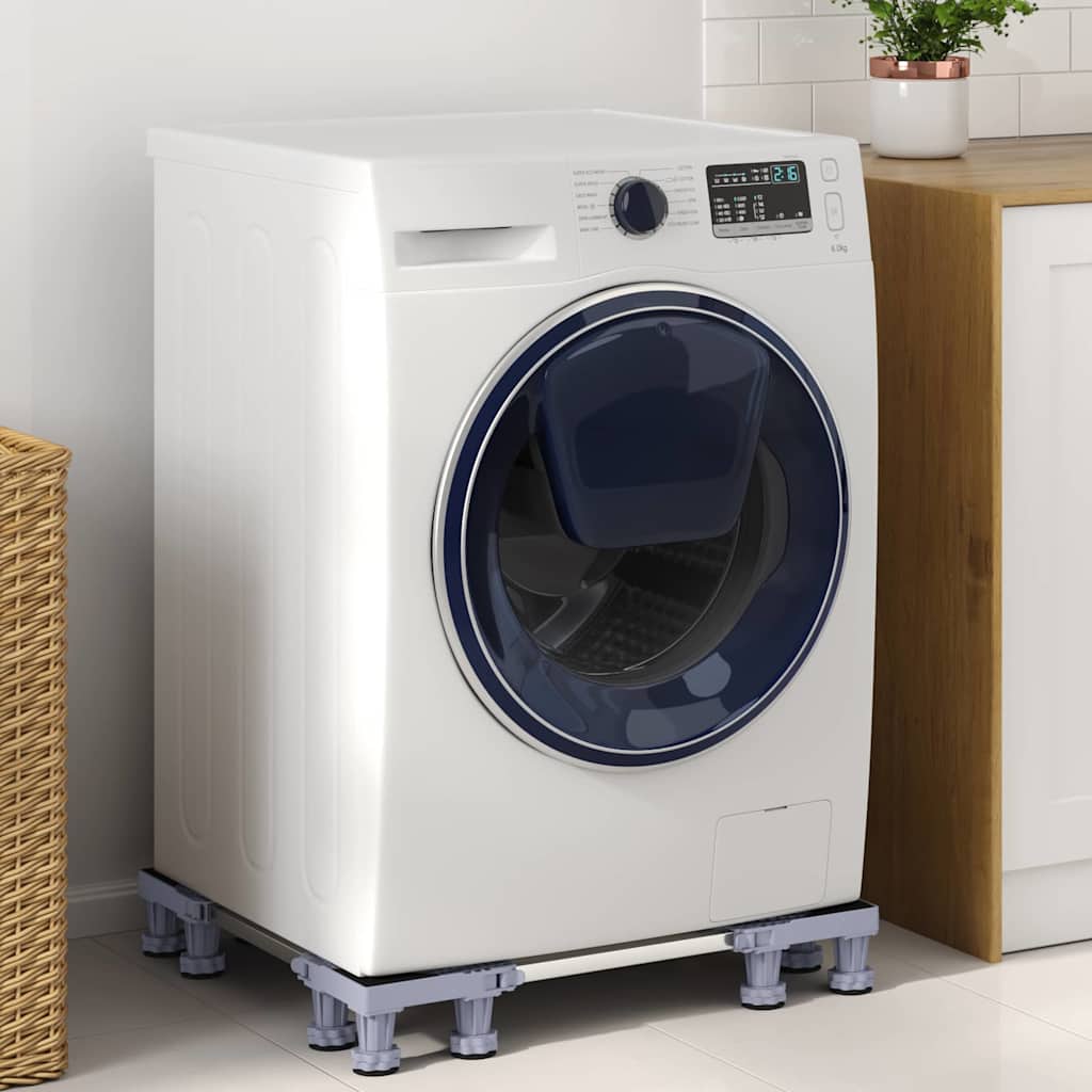 Vidaxx Waschmaschinensockel grau 67 x 67 x 12 cm Edelstahl