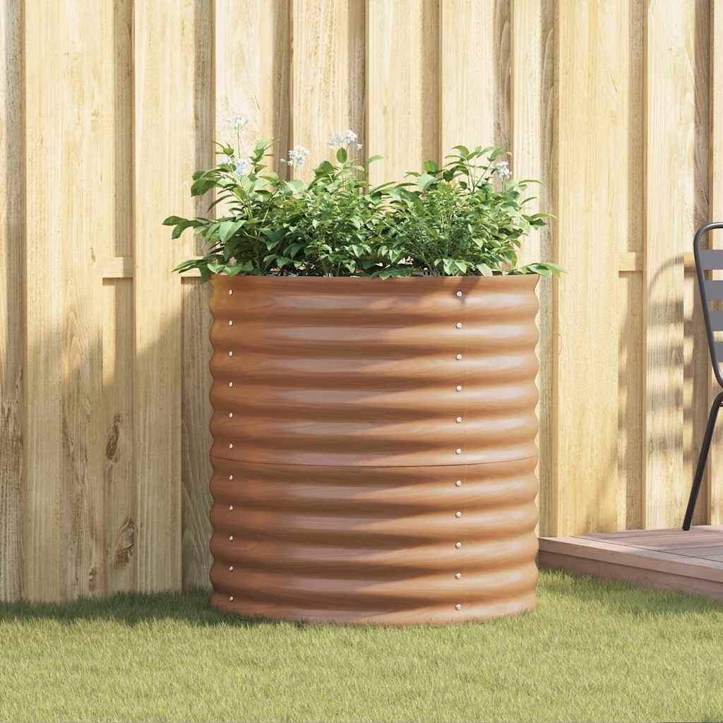 Vidaxx Hochbeet braun 80 x 80 x 81 cm Stahl