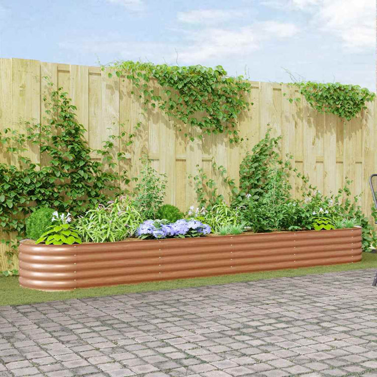 Vidaxx Hochbeet braun 400 x 80 x 44 cm Stahl