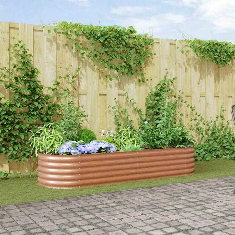 Vidaxx Hochbeet braun 240 x 80 x 44 cm Stahl