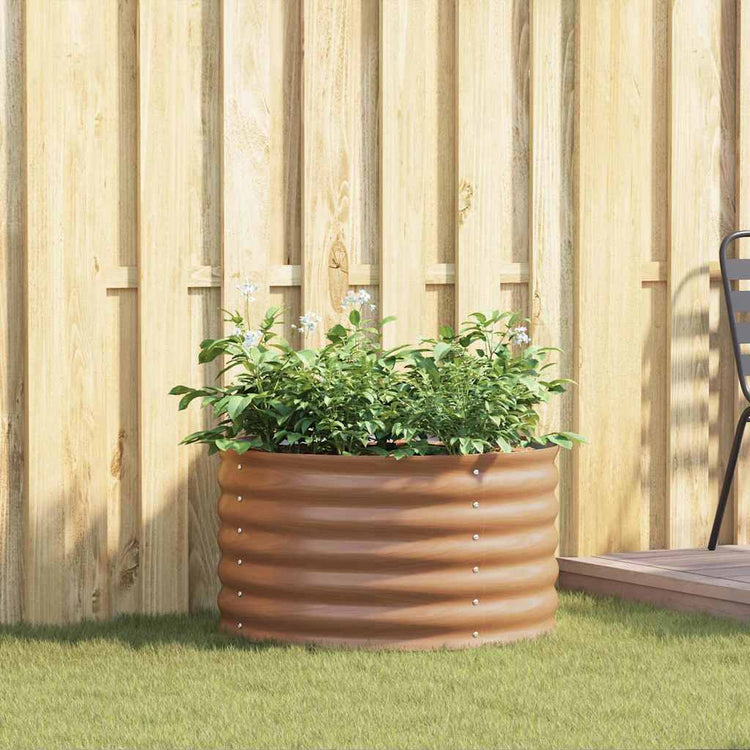 Vidaxx Hochbeet braun 80 x 80 x 44 cm Stahl