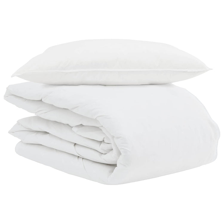 Vidaxl Sommerbettdecke mit Kissen 2 Stück weiße Daunenfedern