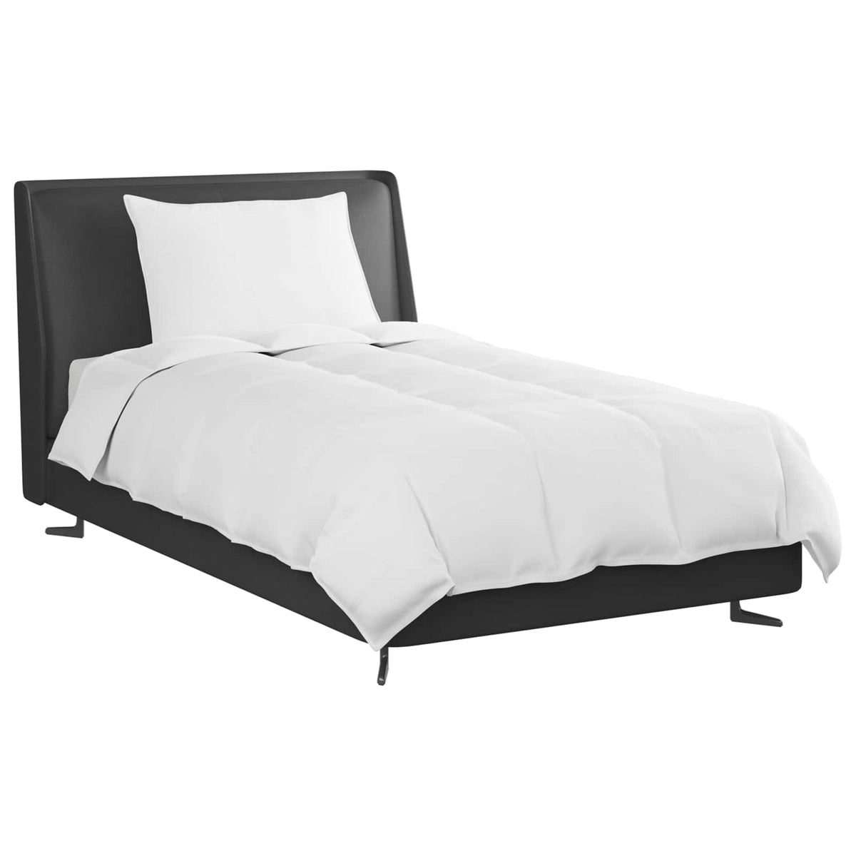 Vidaxl Winterdecke mit Kissen 2 Stück weiße Daunenfedern