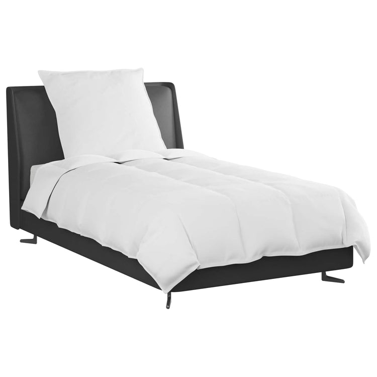 Vidaxl Winterdecke mit Kissen 2 Stück weiße Daunenfedern