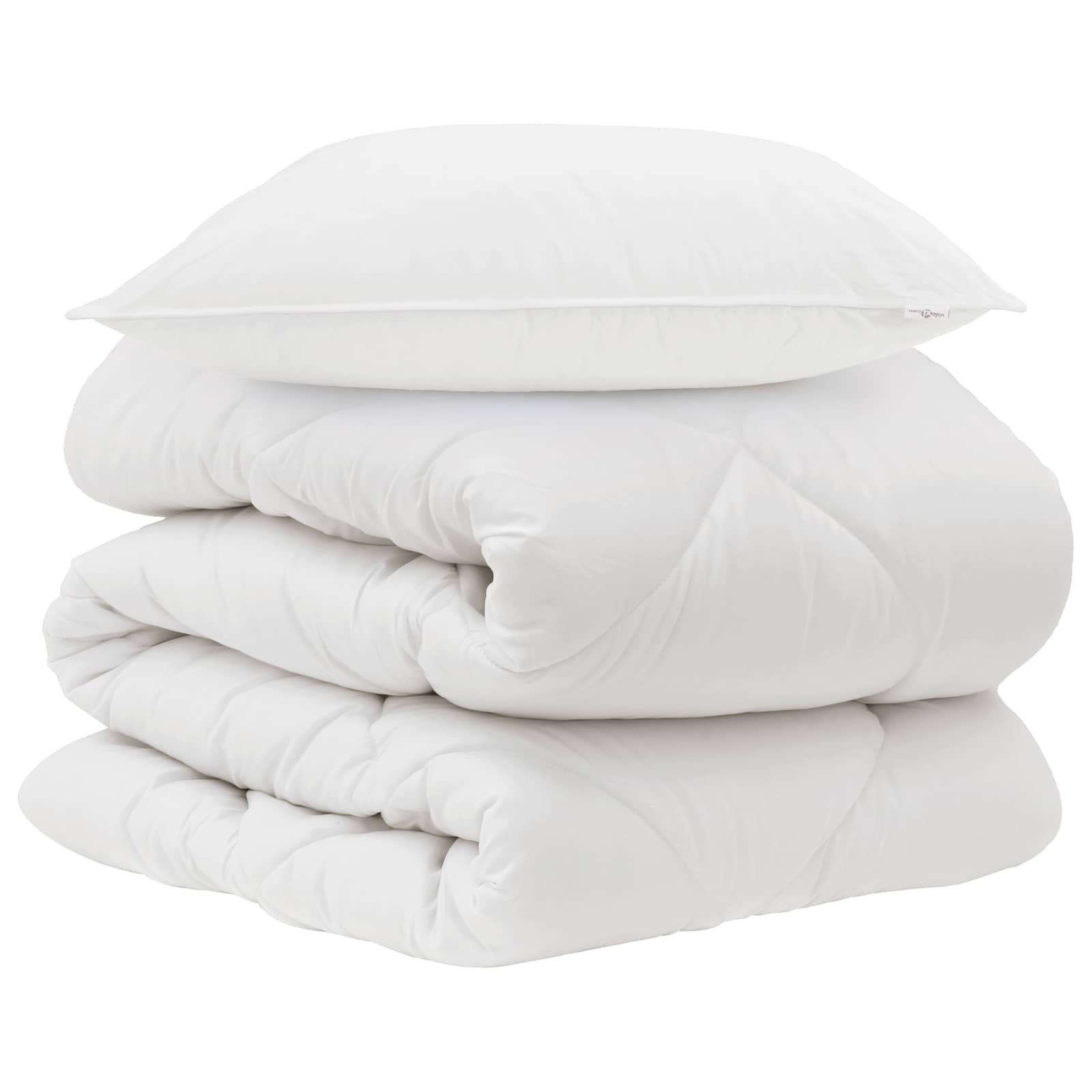 Vidaxx Bettdecke mit Kissen 2 Stück weiße Mikrofaser