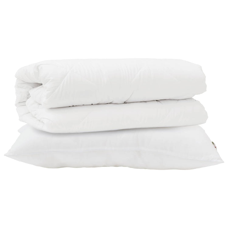 Vidaxl Bettwäsche-Set mit Kissen, 2 Stück, weiße Mikrofaser