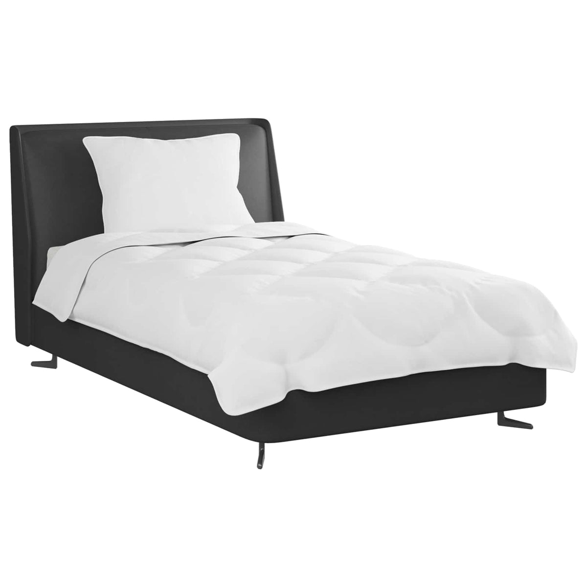 Vidaxl Bettwäsche-Set mit Kissen, 2 Stück, weiße Mikrofaser